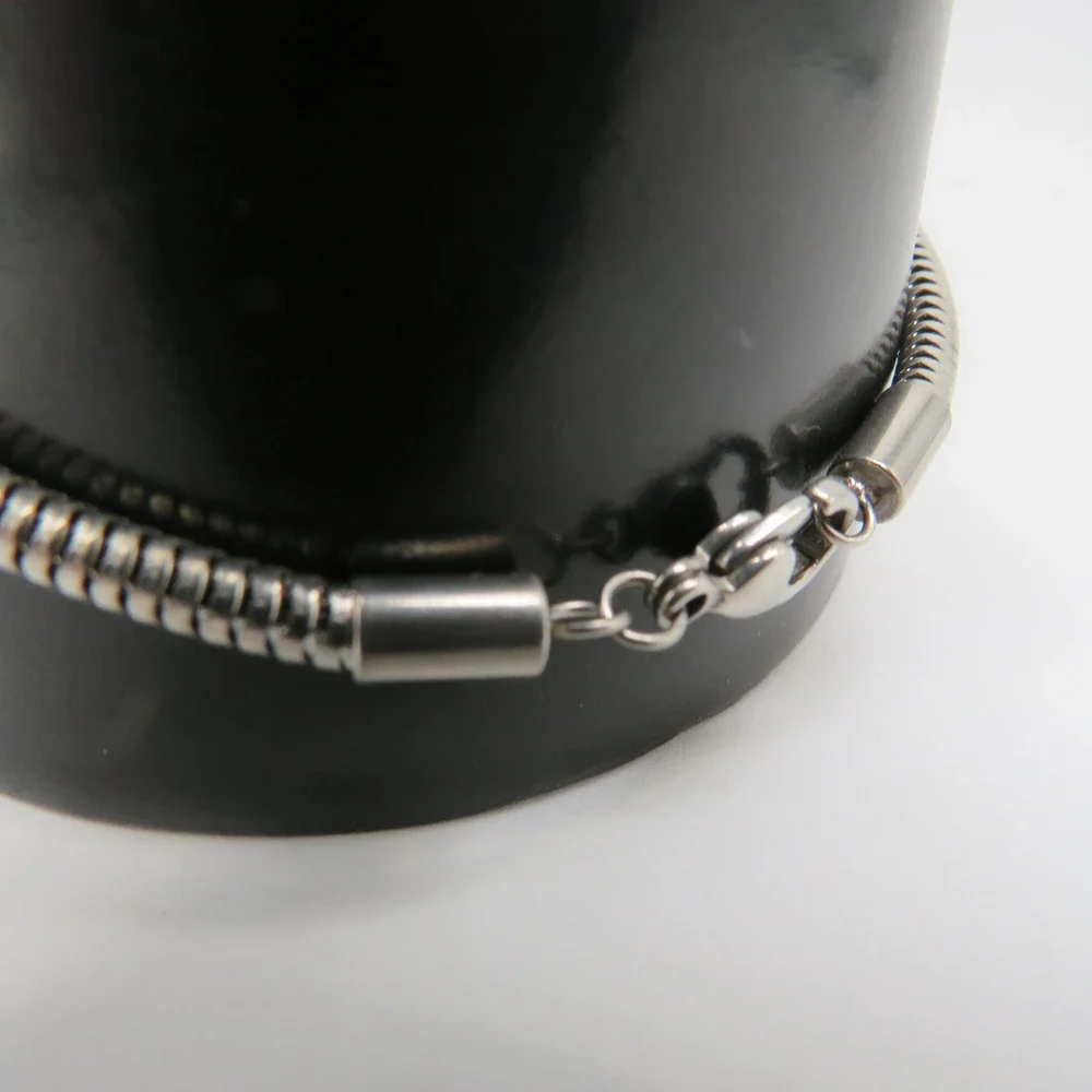 Silver Tone Celebrate Life Angel Charm Bracelet Blue Rhinestone Snake Chain
